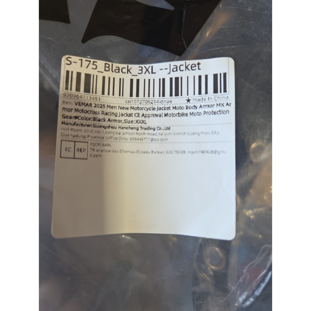 Vemar Full Body Armor Motorcycle Jacket Model S-175 - Picture 5 of 5